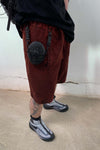 BORIS BIDJAN SABERI Plant-dyed drawstring shorts P21 F1506F-W